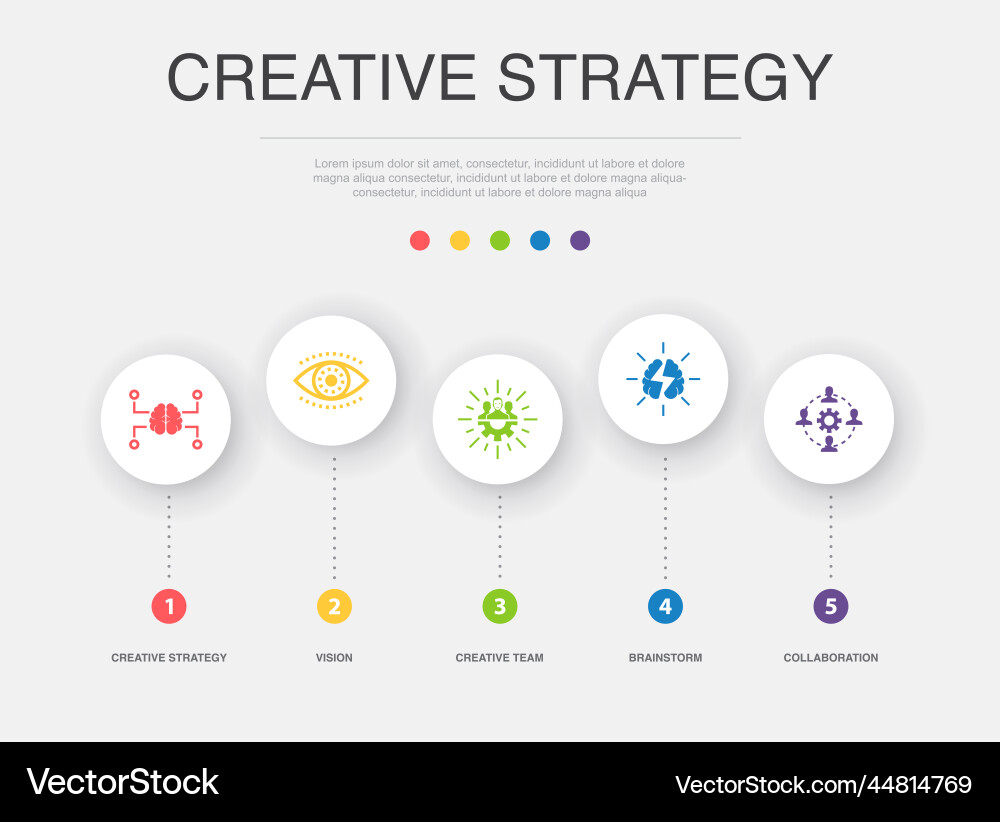Creative strategy vision team Royalty Free Vector Image
