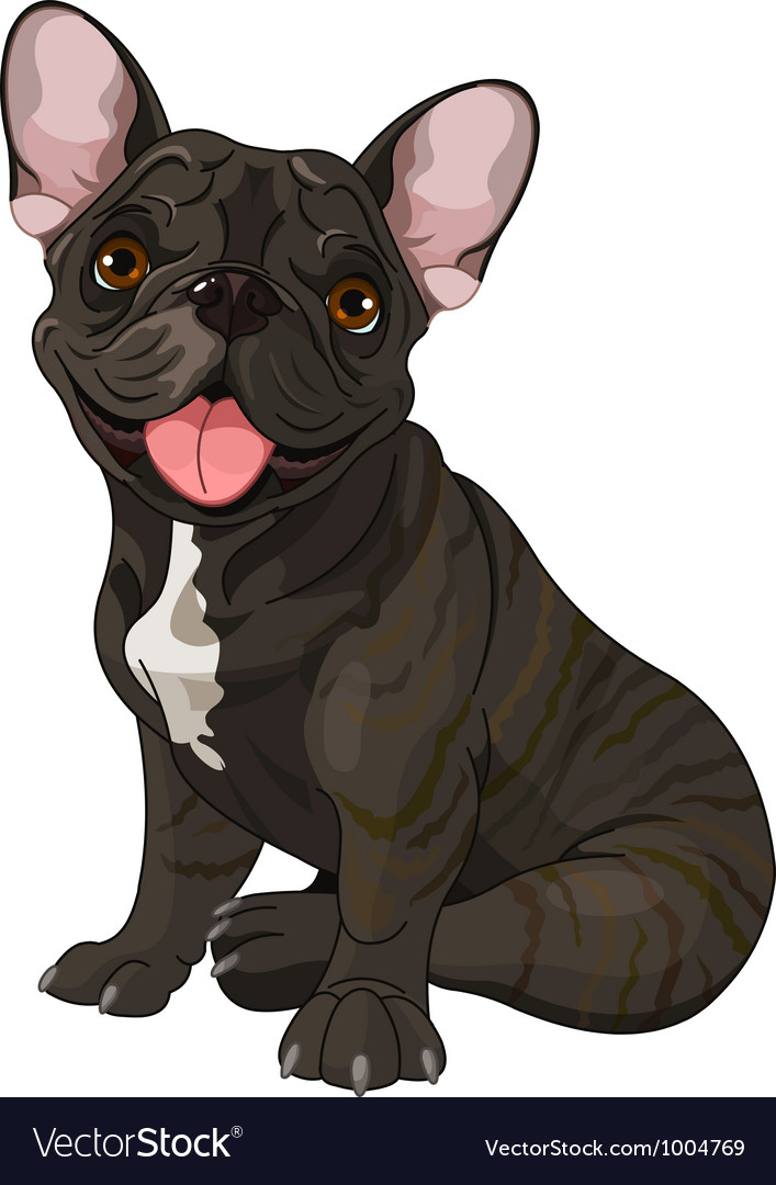 Cute Bulldog Royalty Free Vector Image - VectorStock