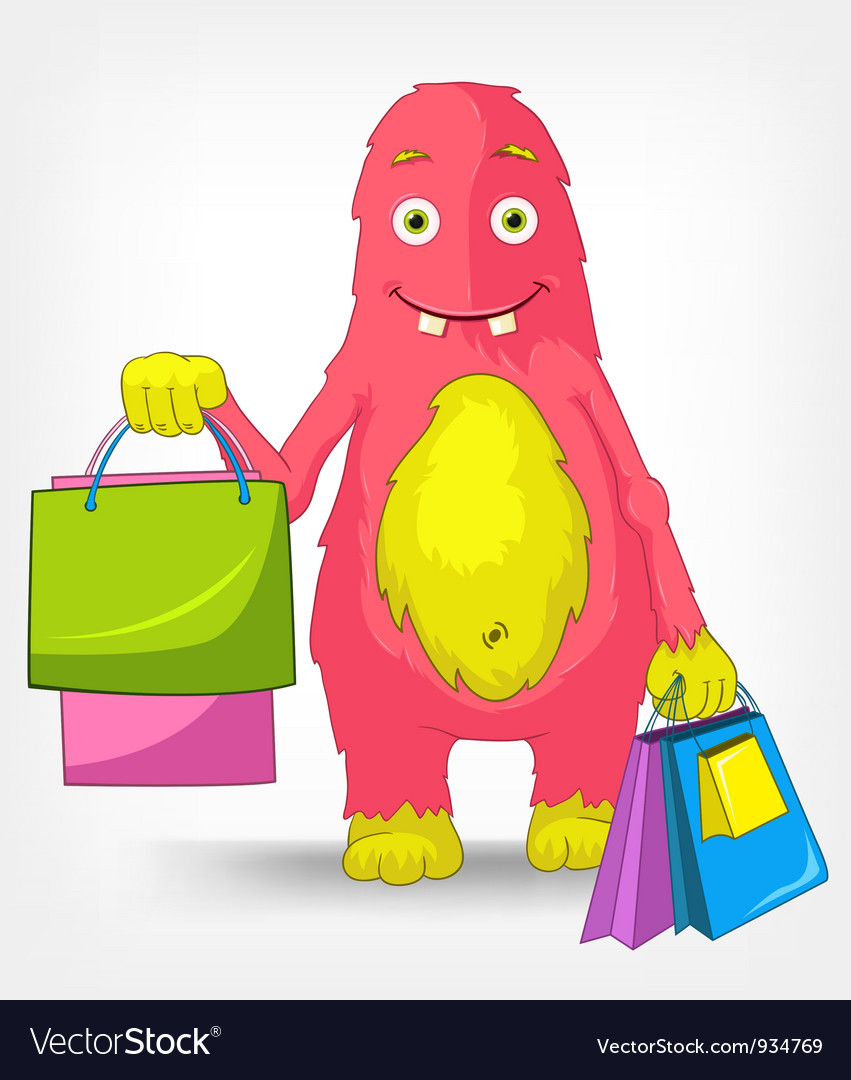 Funny monster shopping