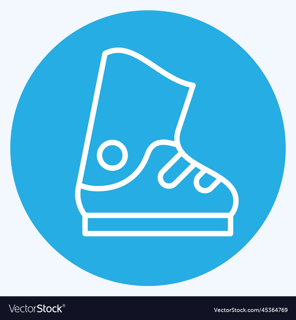 Icon ski boots related to sports equipment symbol