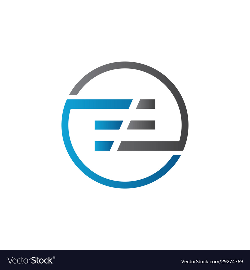 Initial ee letter logo with creative modern Vector Image