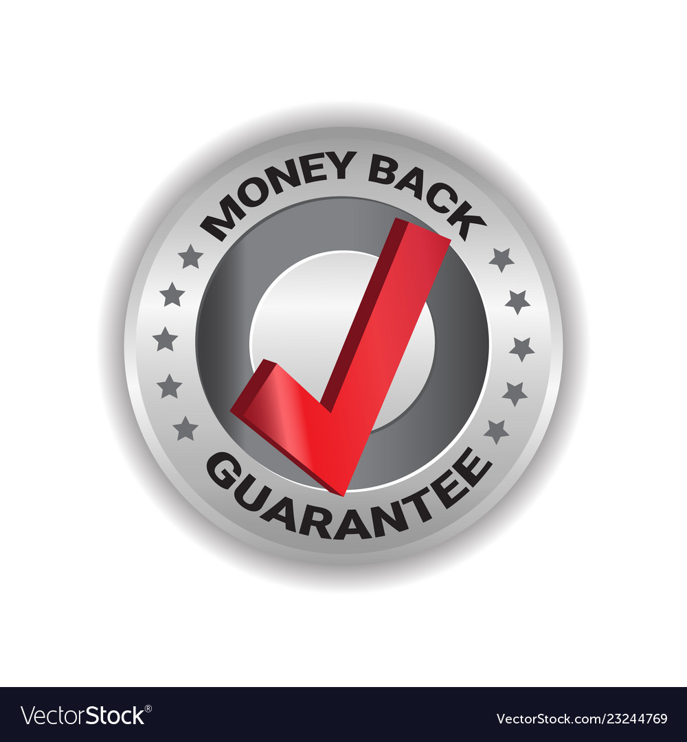 Money back tag sign guarantee badge template label