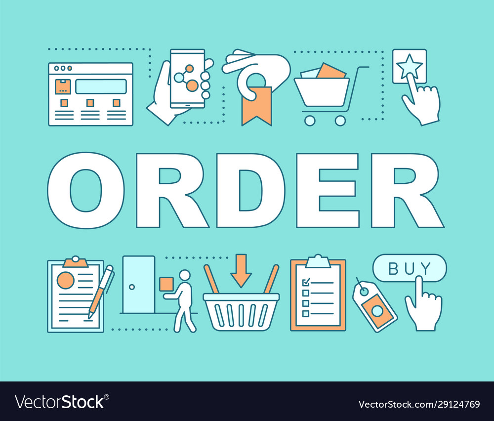 Order Word Concepts Banner Royalty Free Vector Image