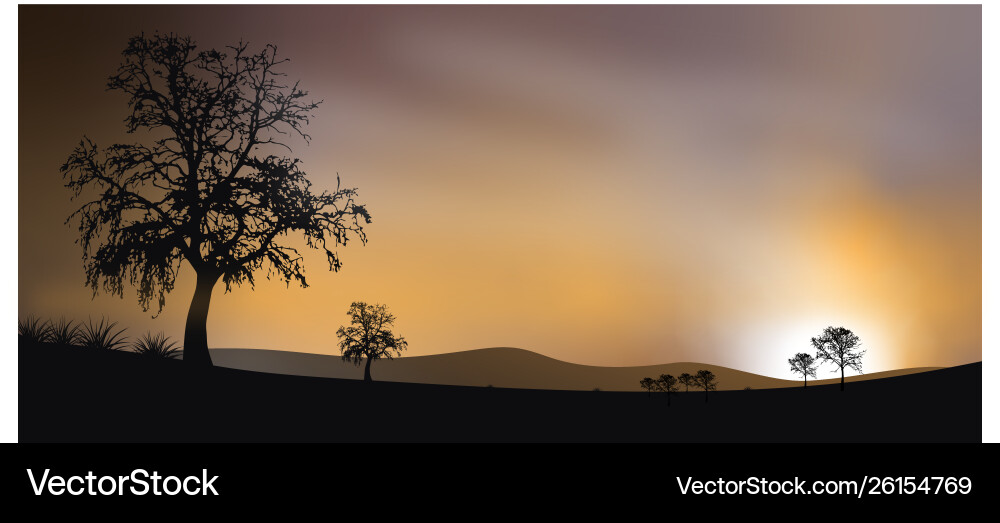 Sunset background Royalty Free Vector Image - VectorStock