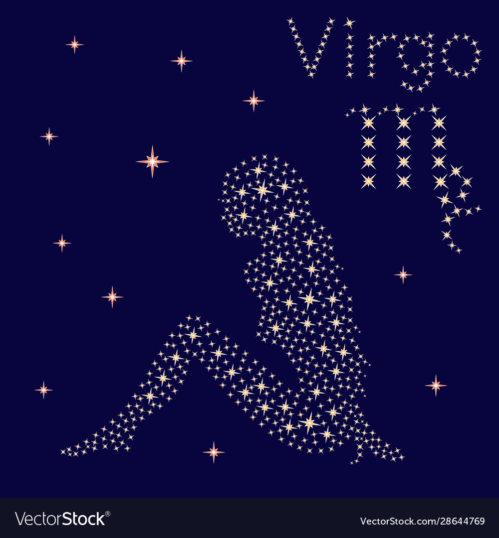 Sternzeichen virgo auf Sternenhimmel