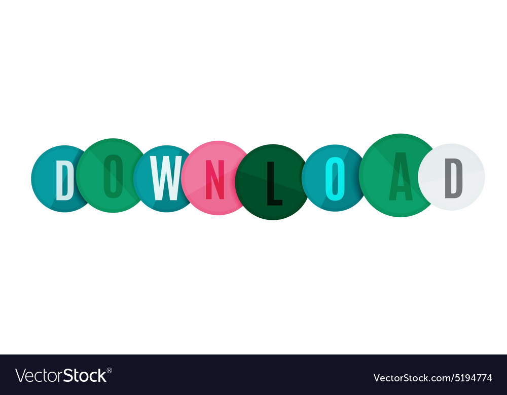 Download button made of glossy circles