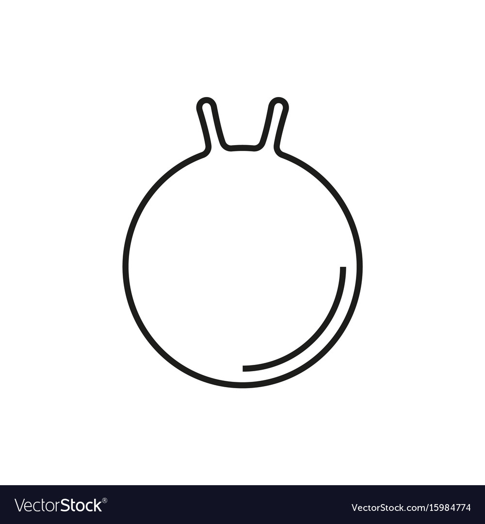 Gym ball icon on white background