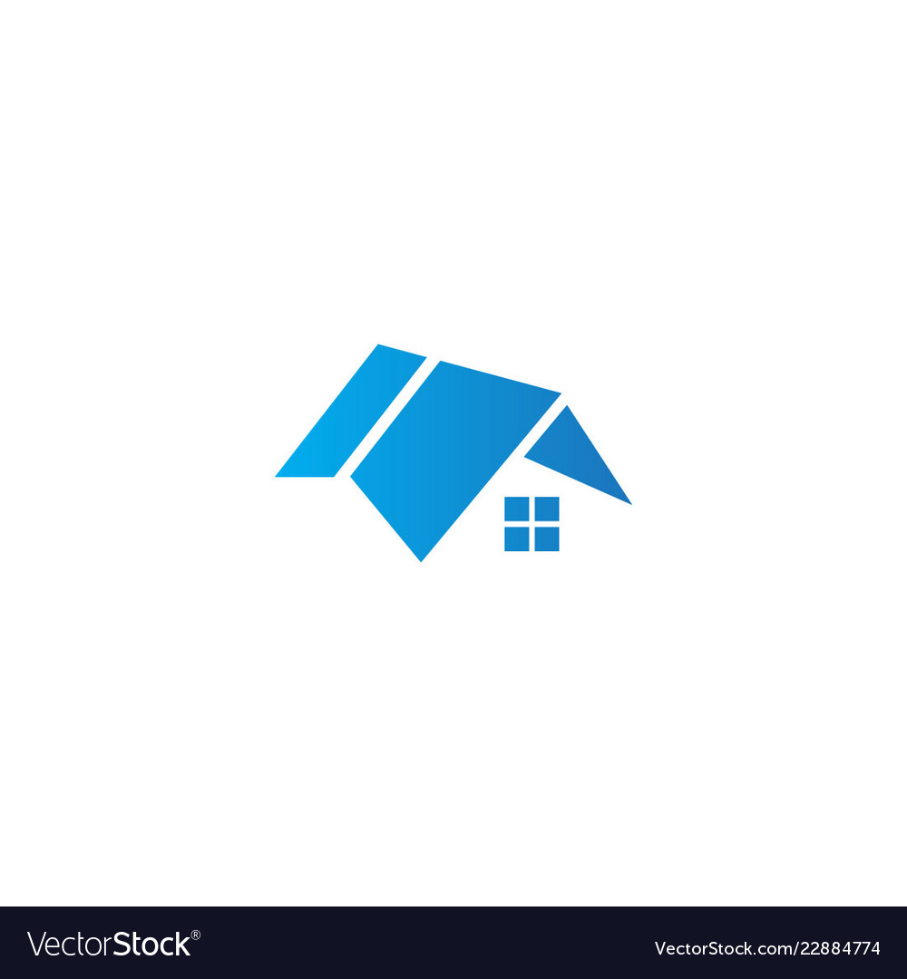 Home roof realty logo Royalty Free Vector Image