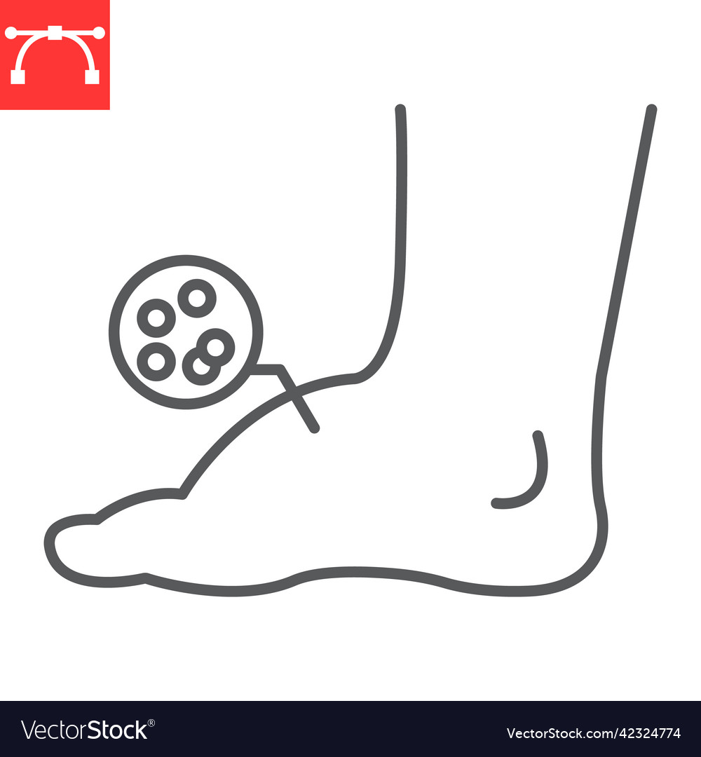 Leg Edema Linie Symbol