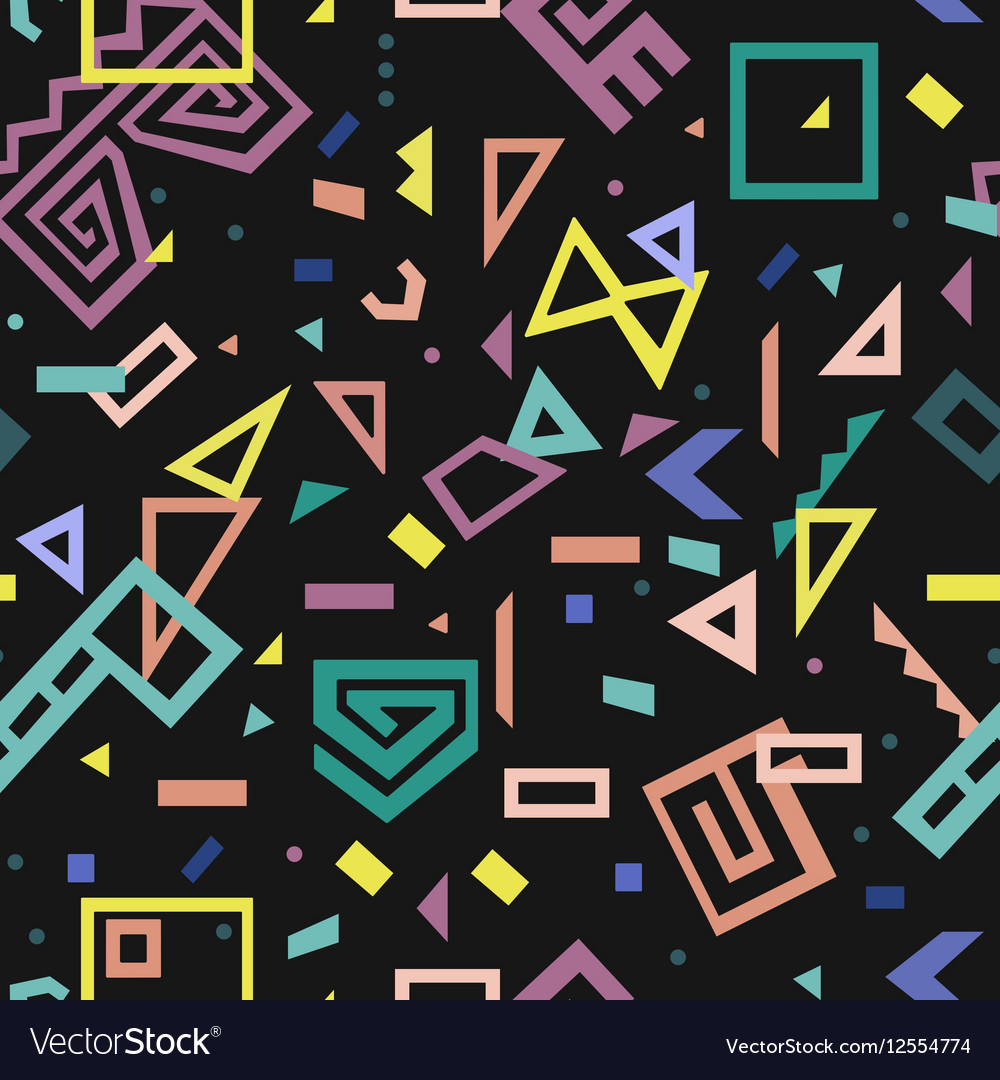 Memphis style seamless pattern