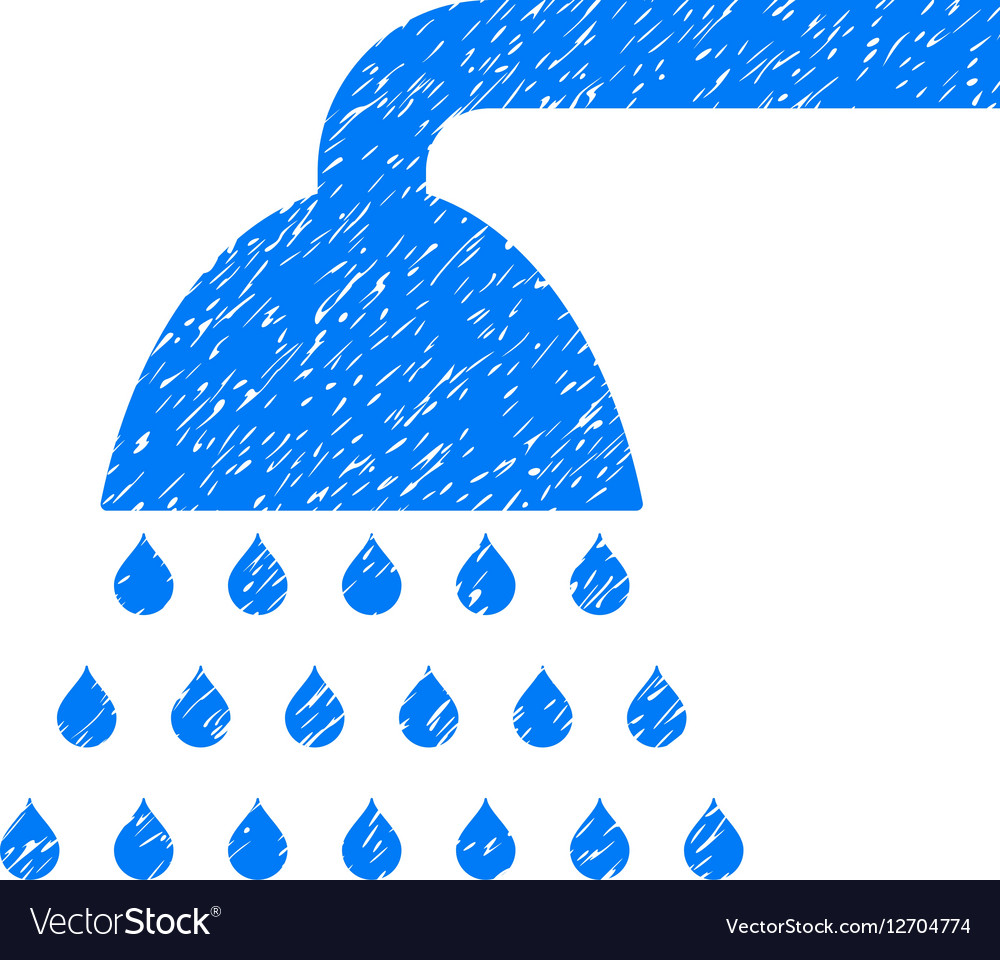 Shower Grainy Texture Icon Royalty Free Vector Image