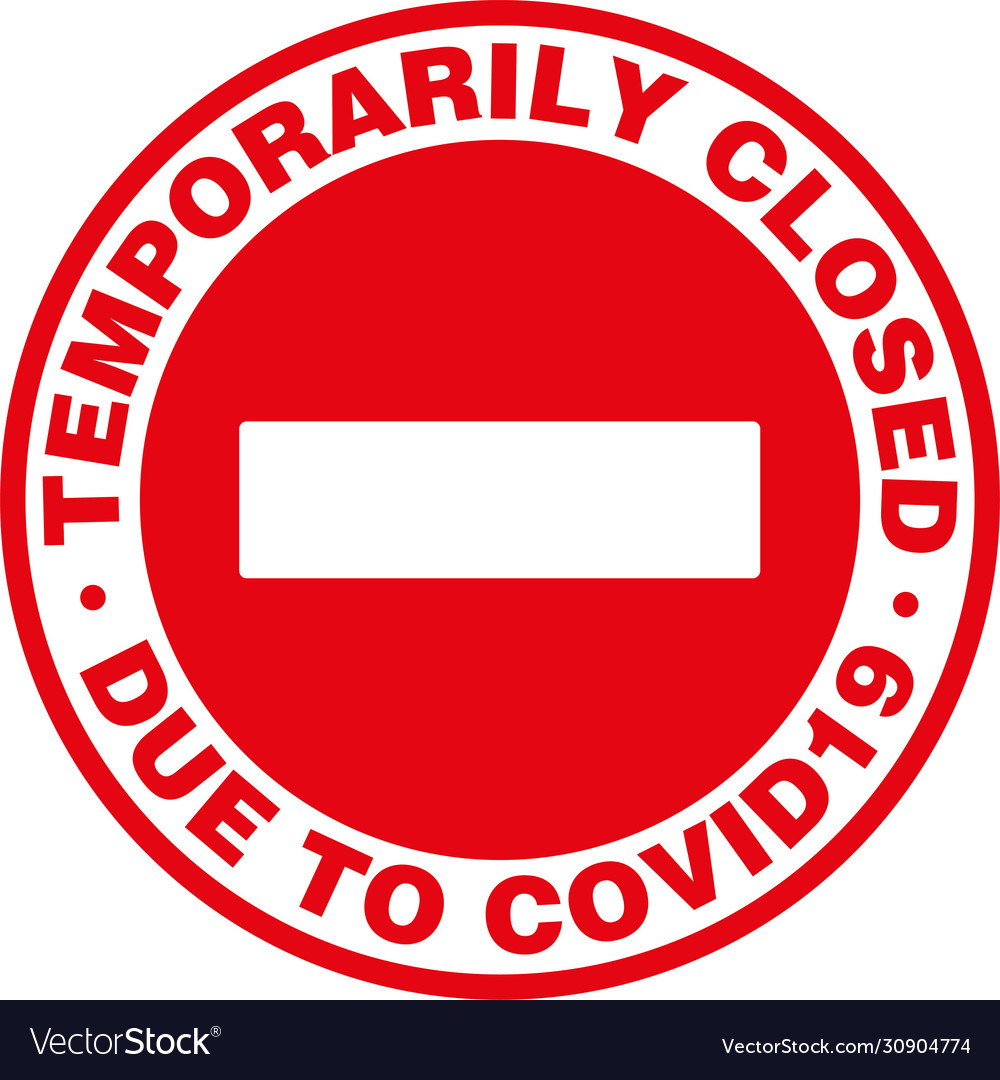 Door Sign Temporarily Closed Stock Vector Illustration Of, 49% OFF