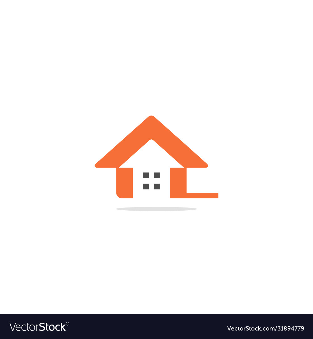 Arrow home realty increase logo Royalty Free Vector Image