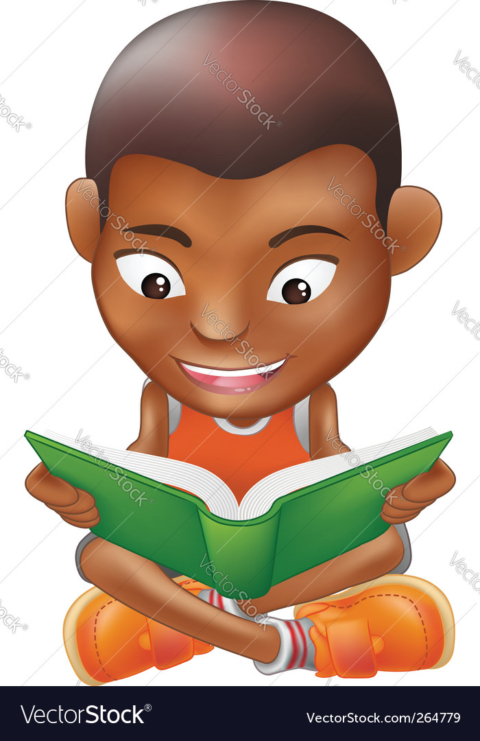 boy reading a book