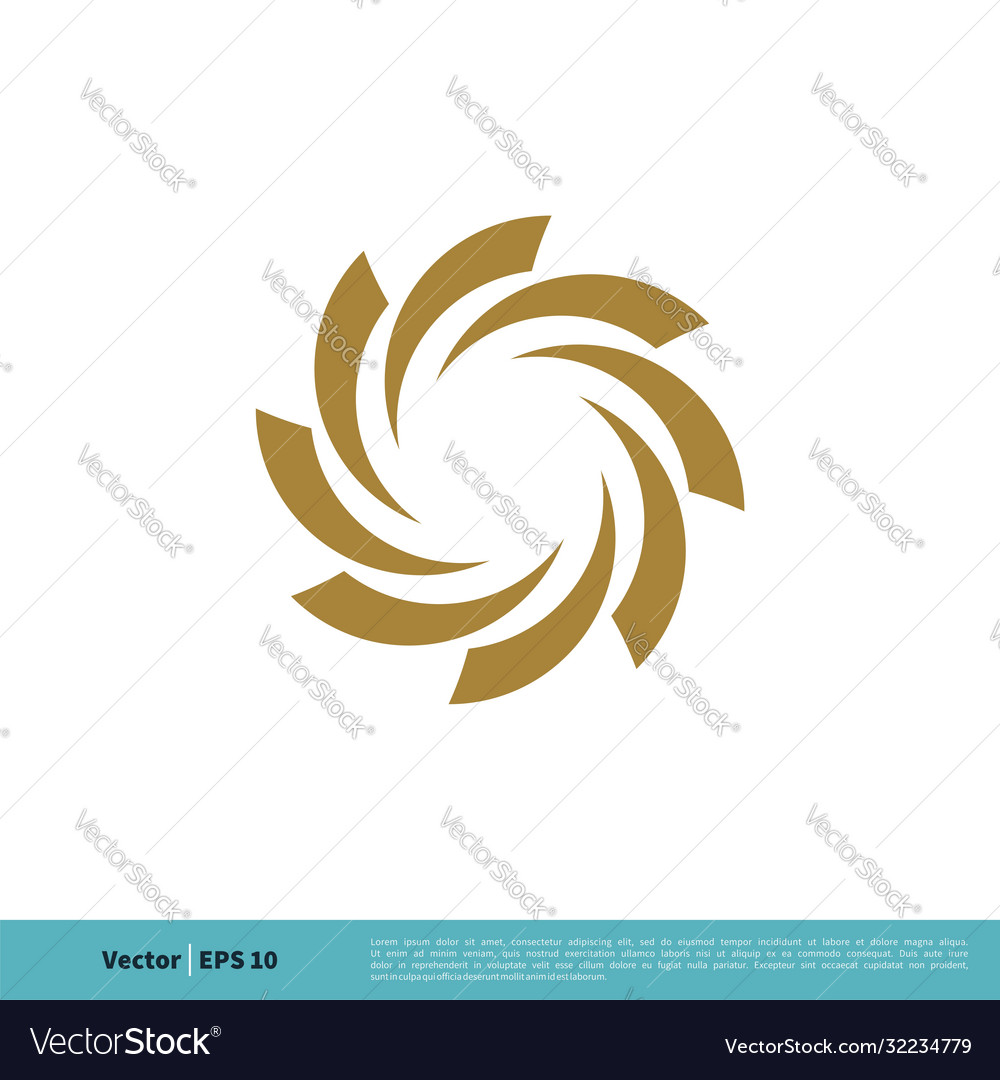 Circle propeller decoration icon logo template