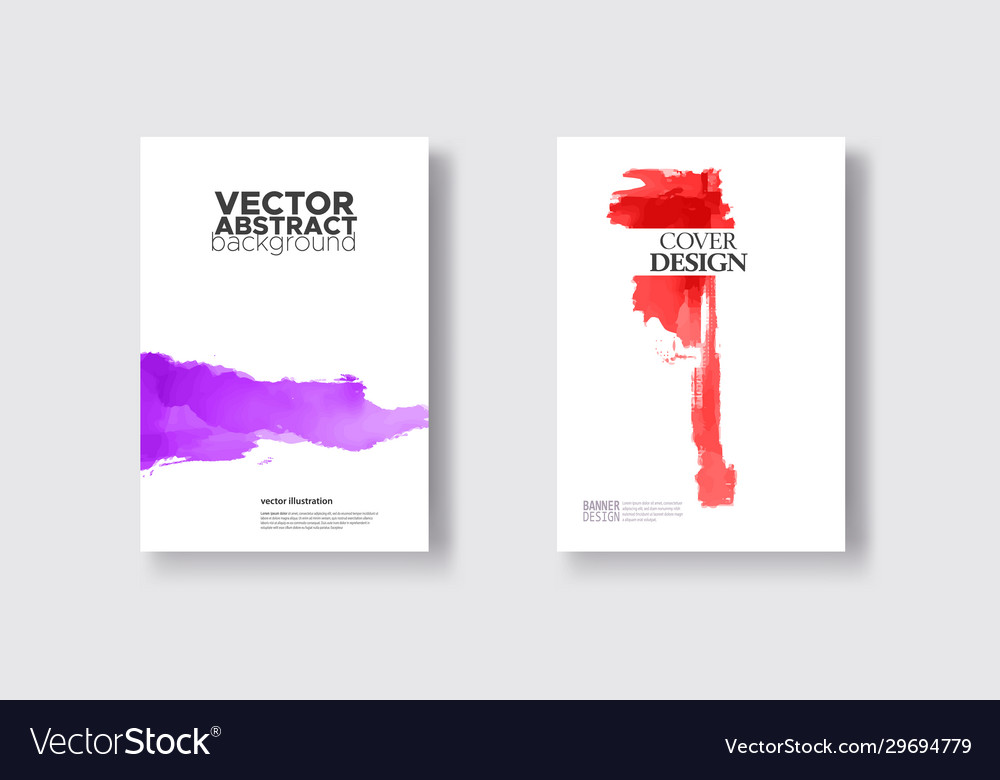 Elegant Brochure Template Design Ink Brush Element