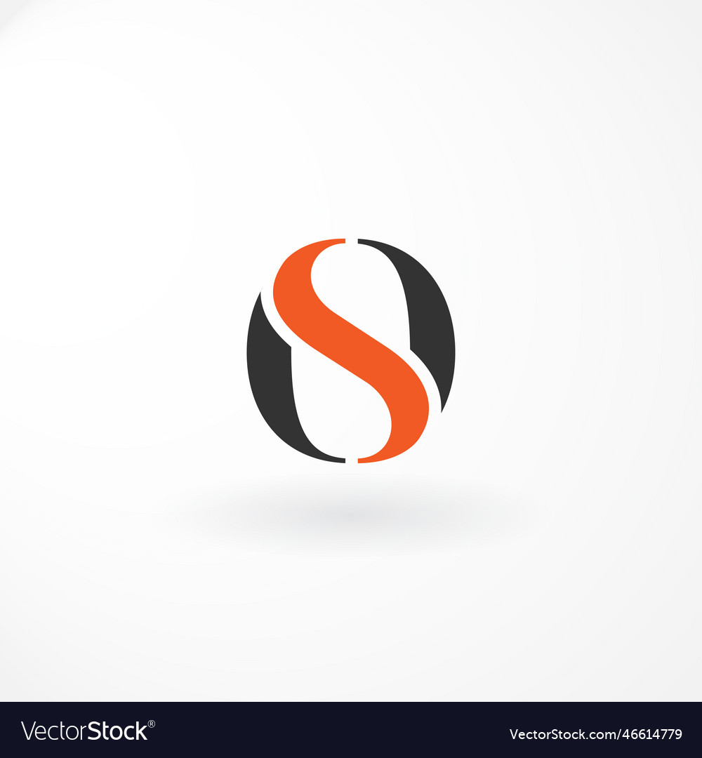 Logo monogram letter o and s abstract style vector image