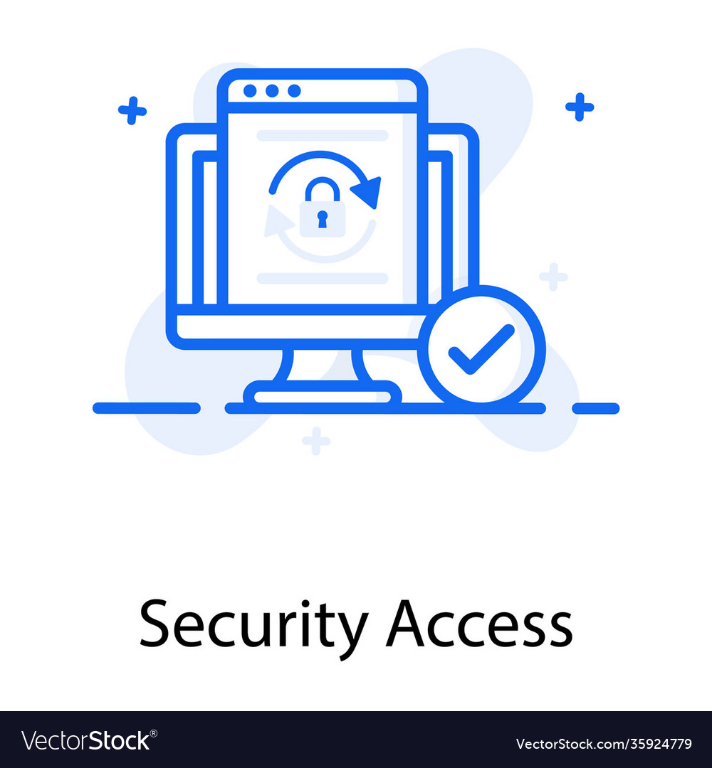 Security access Royalty Free Vector Image - VectorStock