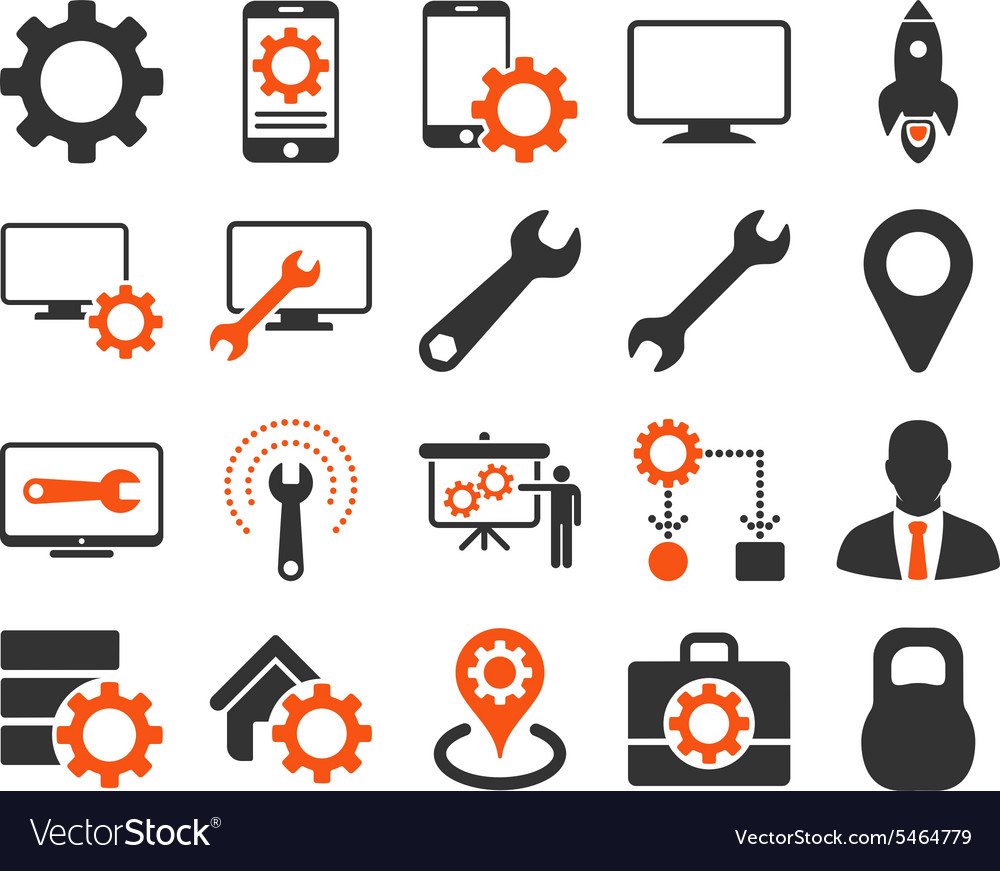 Settings and tools icons