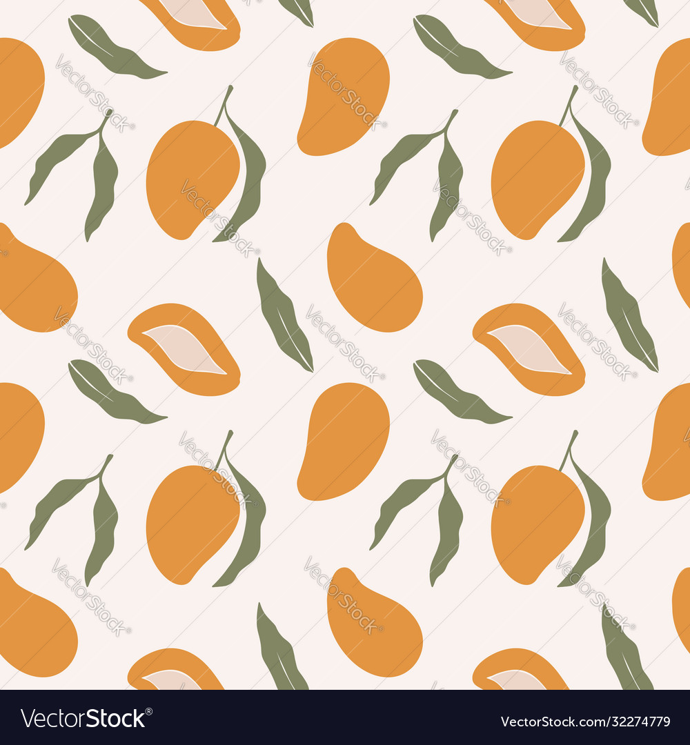 Trendy seamless pattern with mango abstract Vector Image
