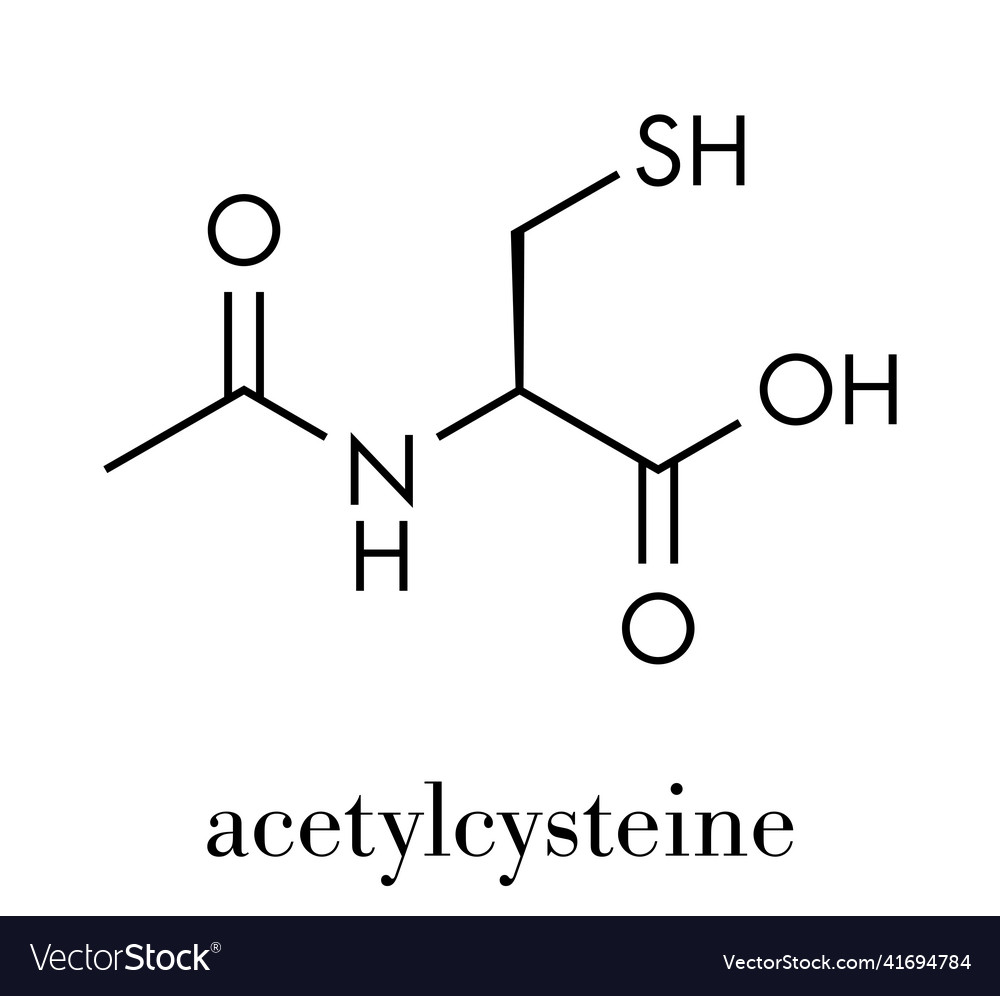 Acetylcysteine nac mucolytic drug molecule also