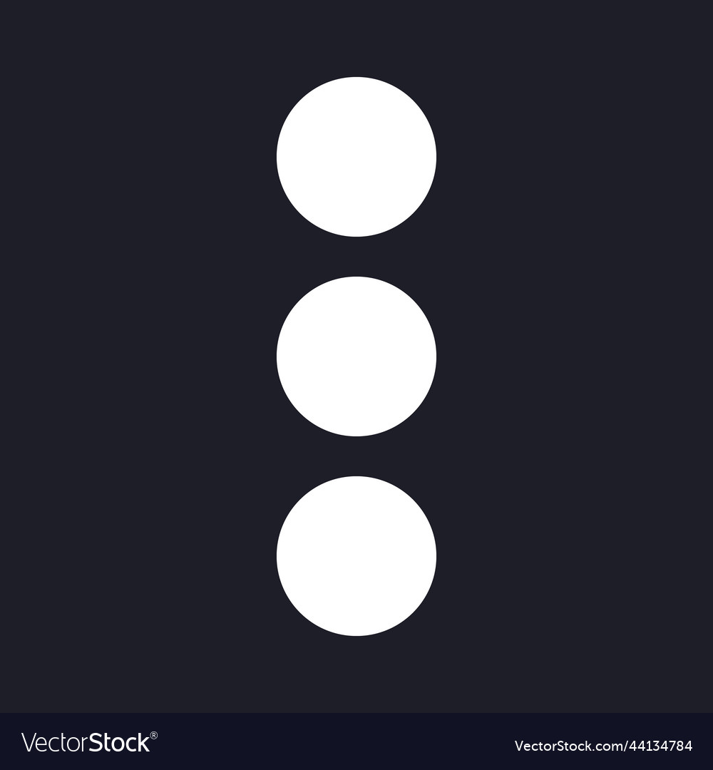 Ellipsis menu dark mode glyph ui icon