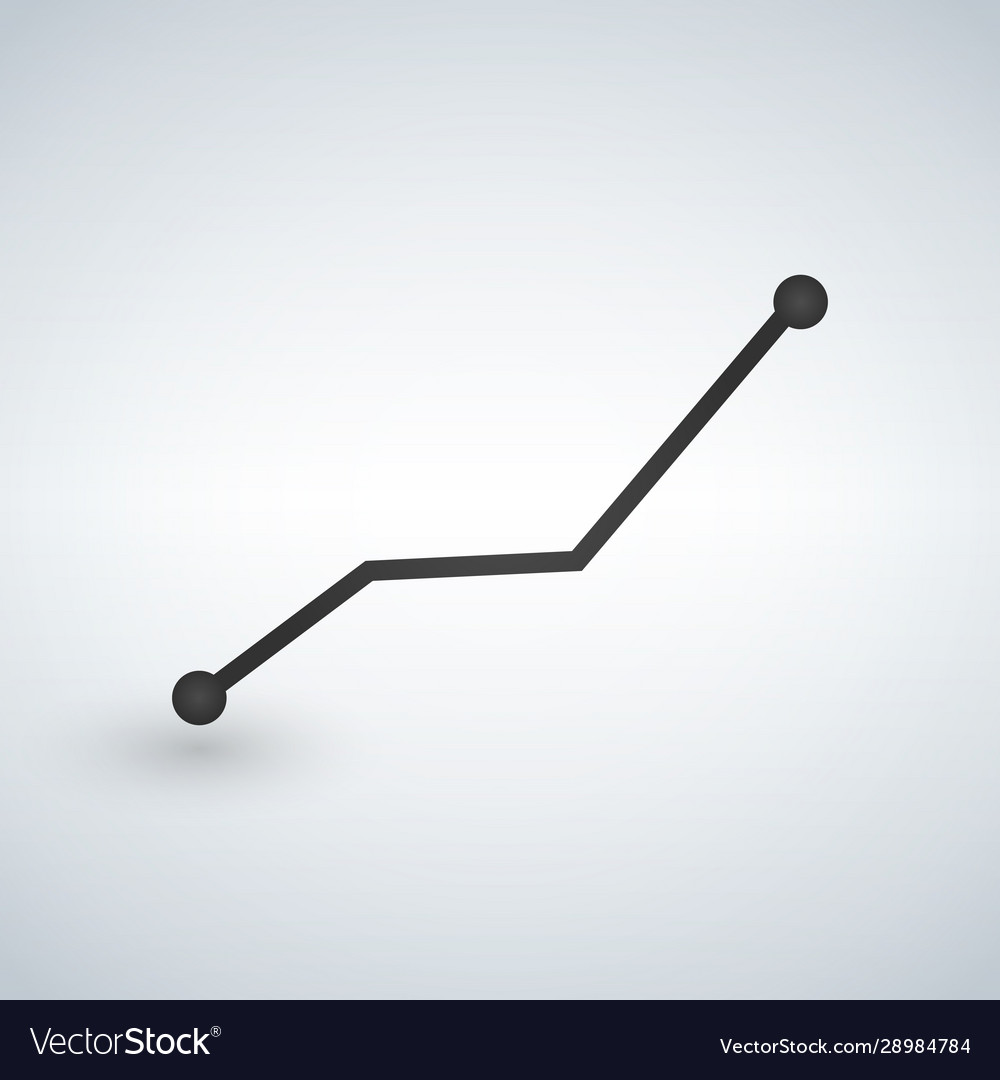 Graph line icon going up simple