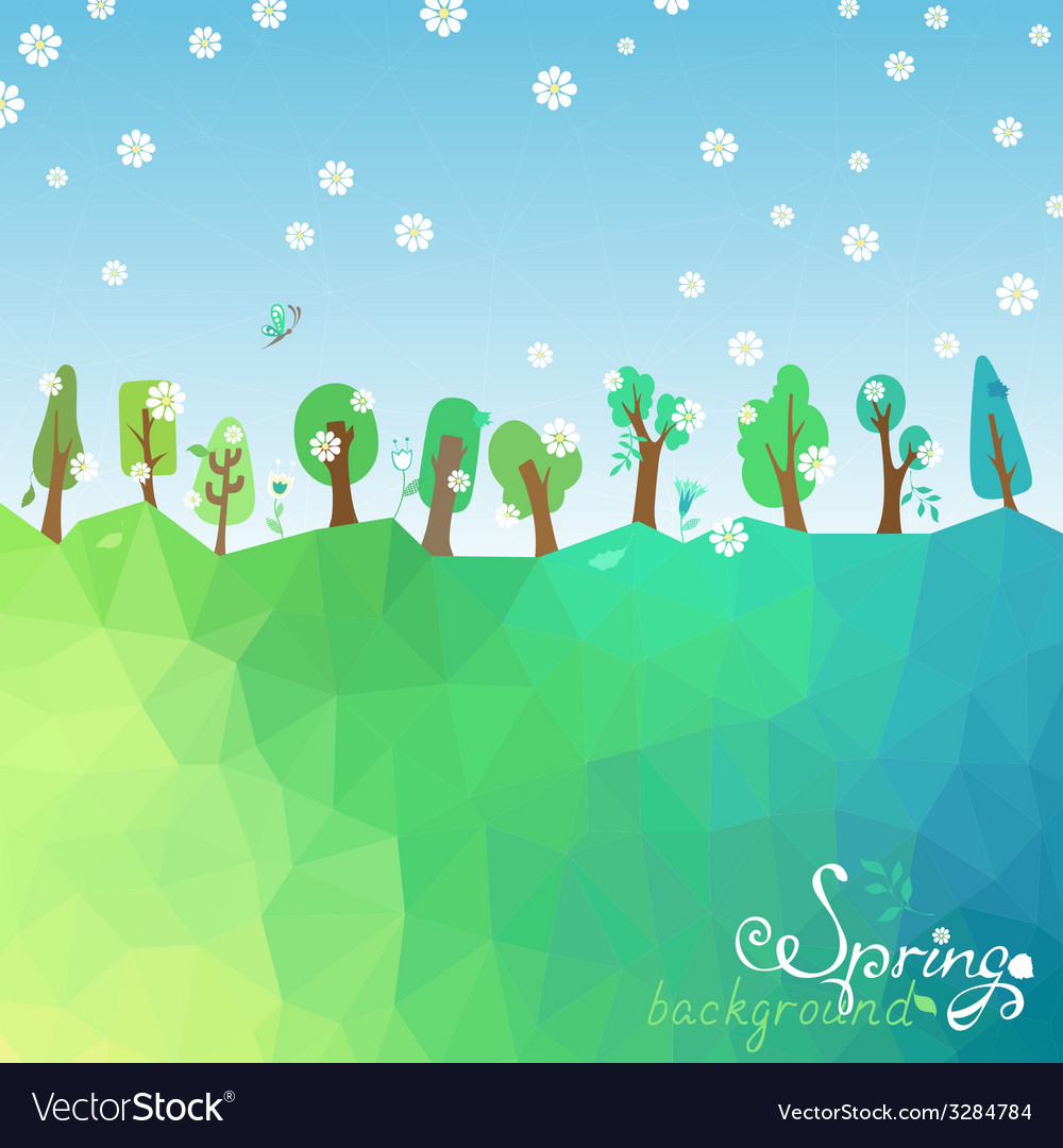 Spring geometric background Royalty Free Vector Image