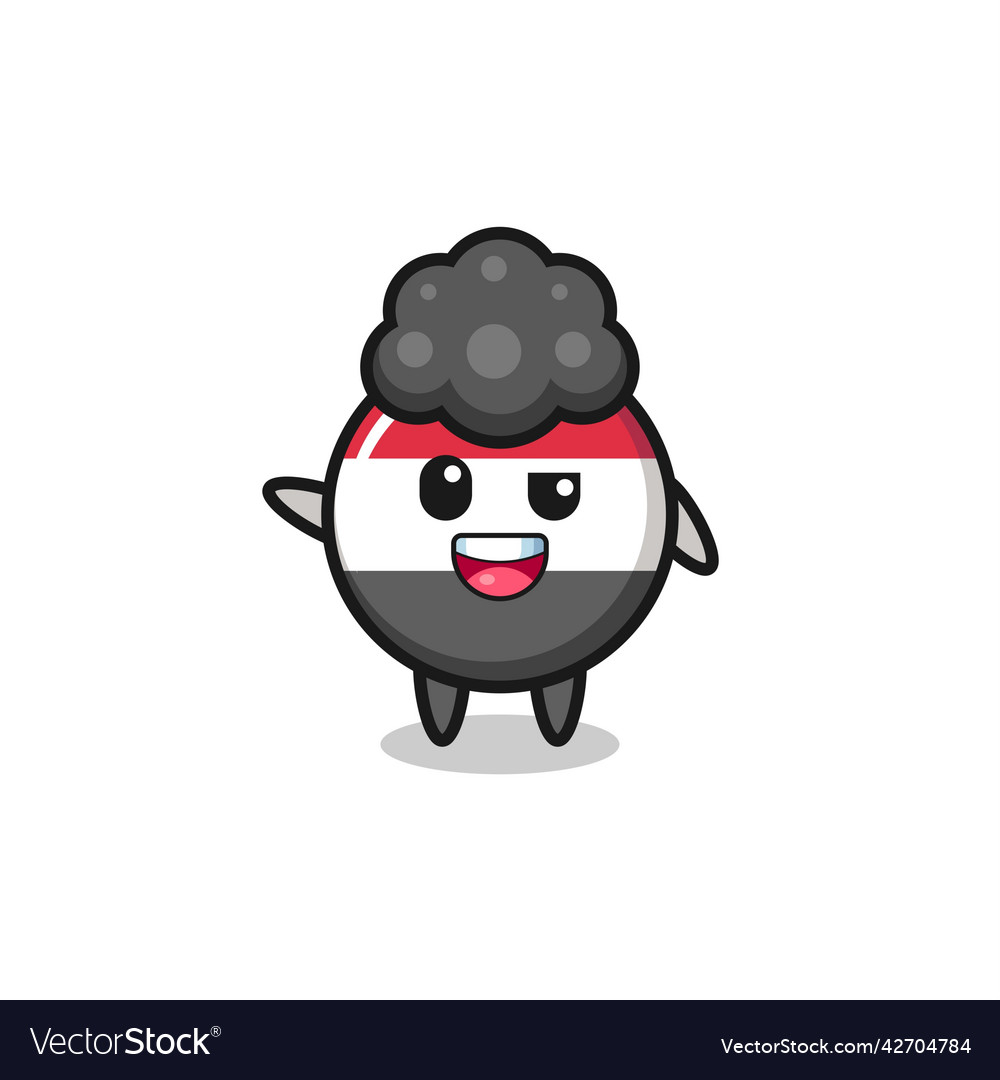 Yemen flag character as the afro boy