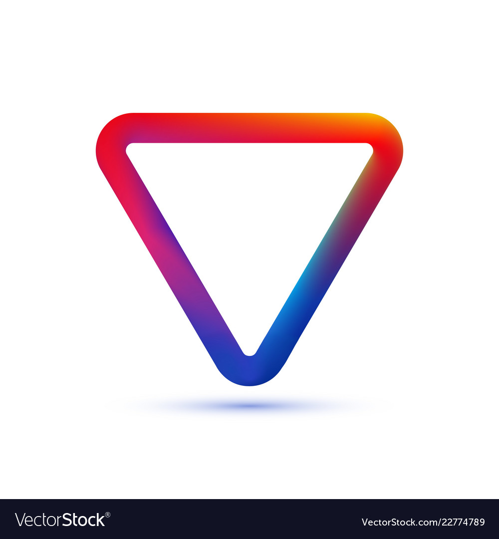 Abstract color triangle frame template Royalty Free Vector