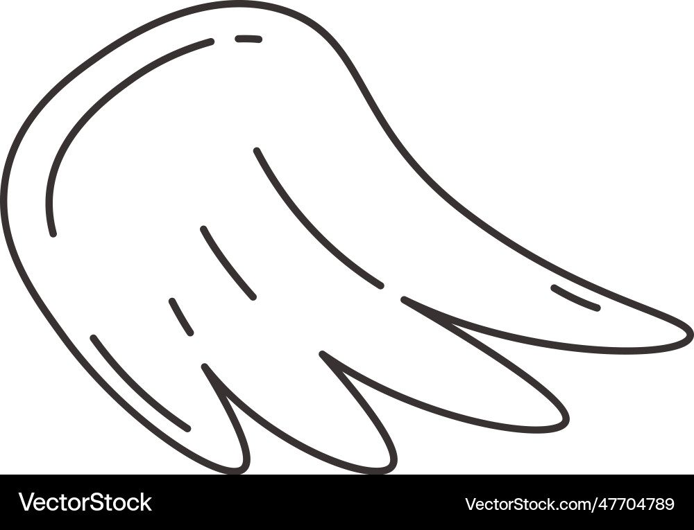 Bird lined wing Royalty Free Vector Image - VectorStock