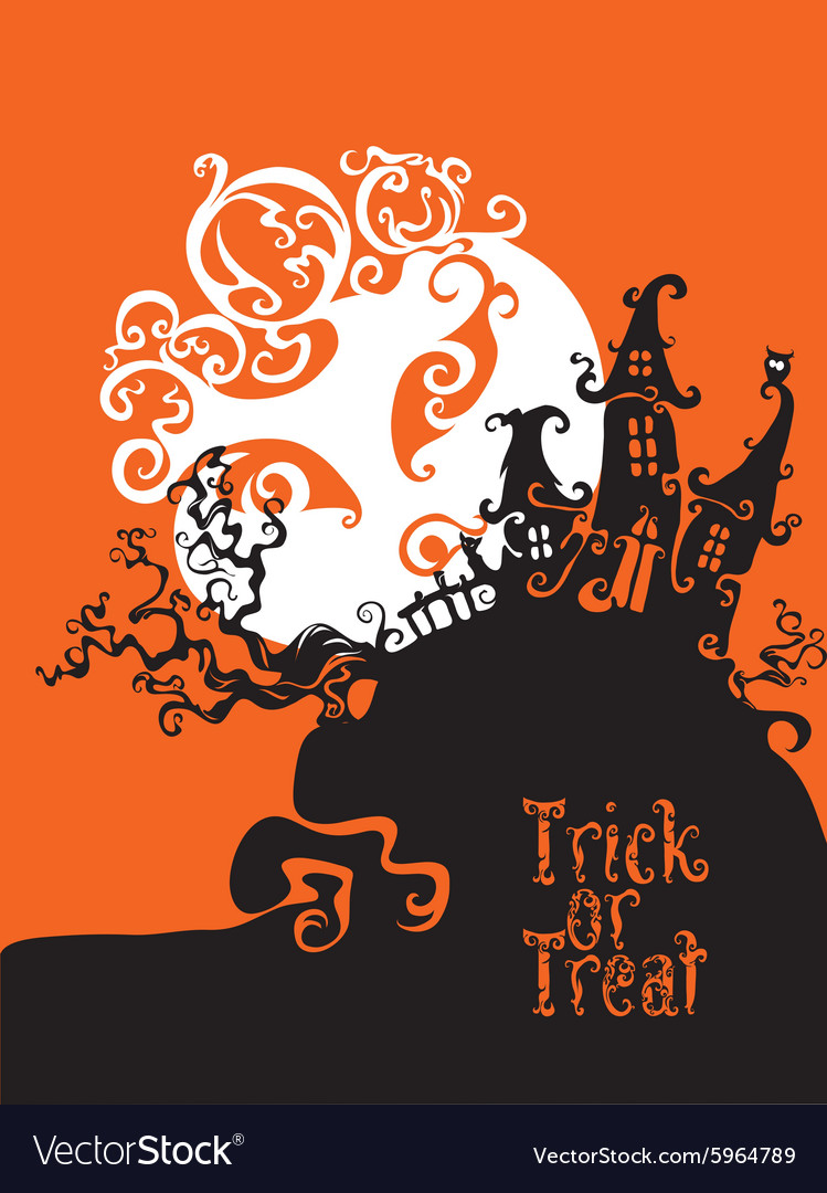 Boo trick or treat card design