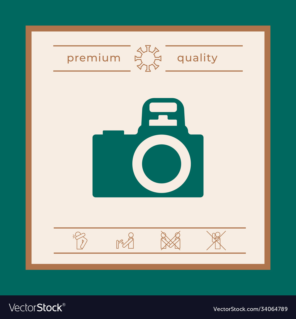 Camera symbol icon graphic elements