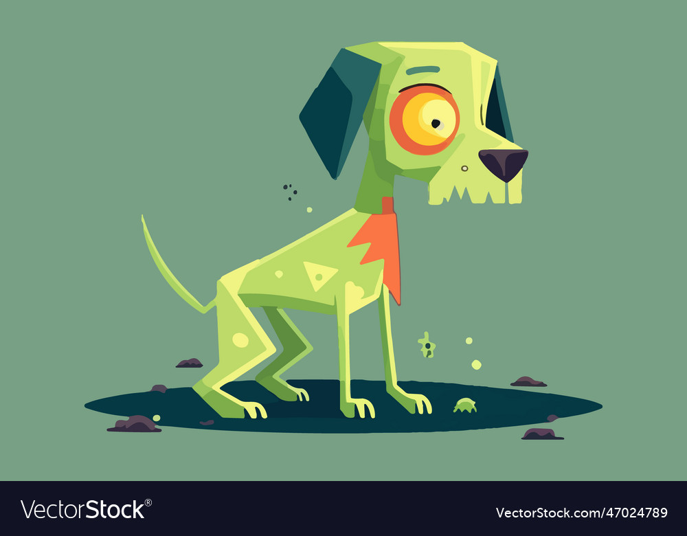 Dog zombie Royalty Free Vector Image - VectorStock