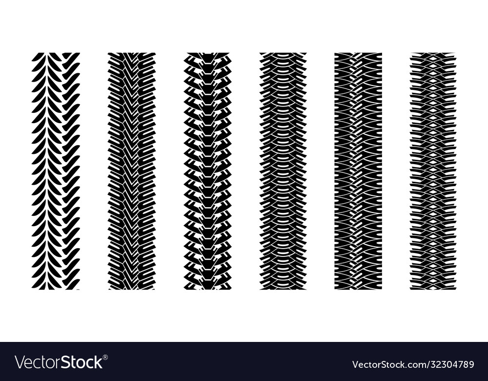 Bearbeitbare Reifenspuren Textursammlung nahtlos