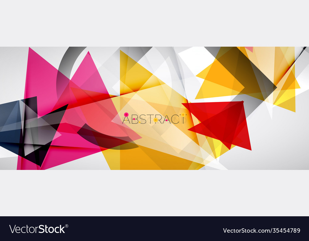 Geometric abstract background color triangle vector image Geometric abstract background color triangle
