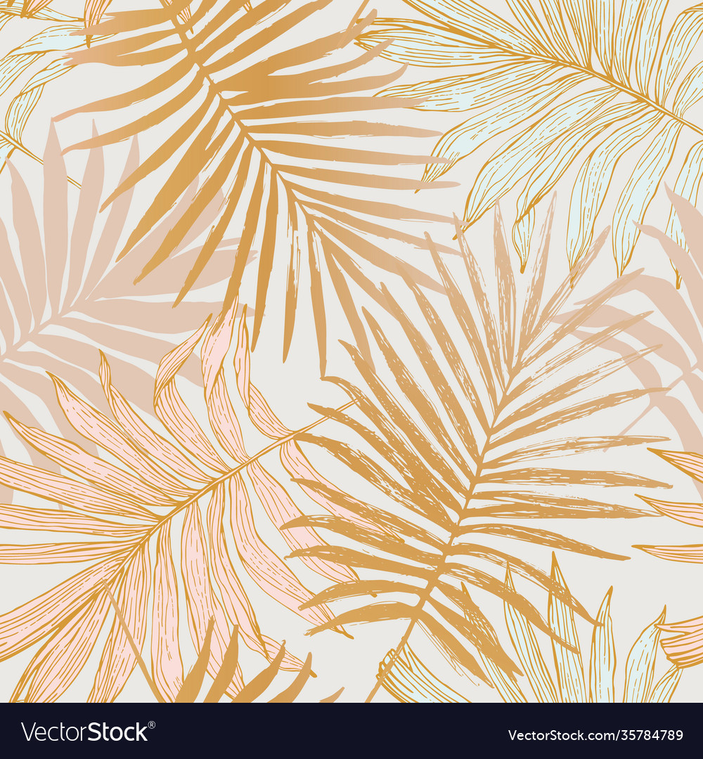 Luxurious botanical tropical leaf background Vector Image