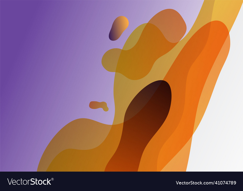 Modern simple purple yellow wave liquid curve vector image Modern simple purple yellow wave liquid curve