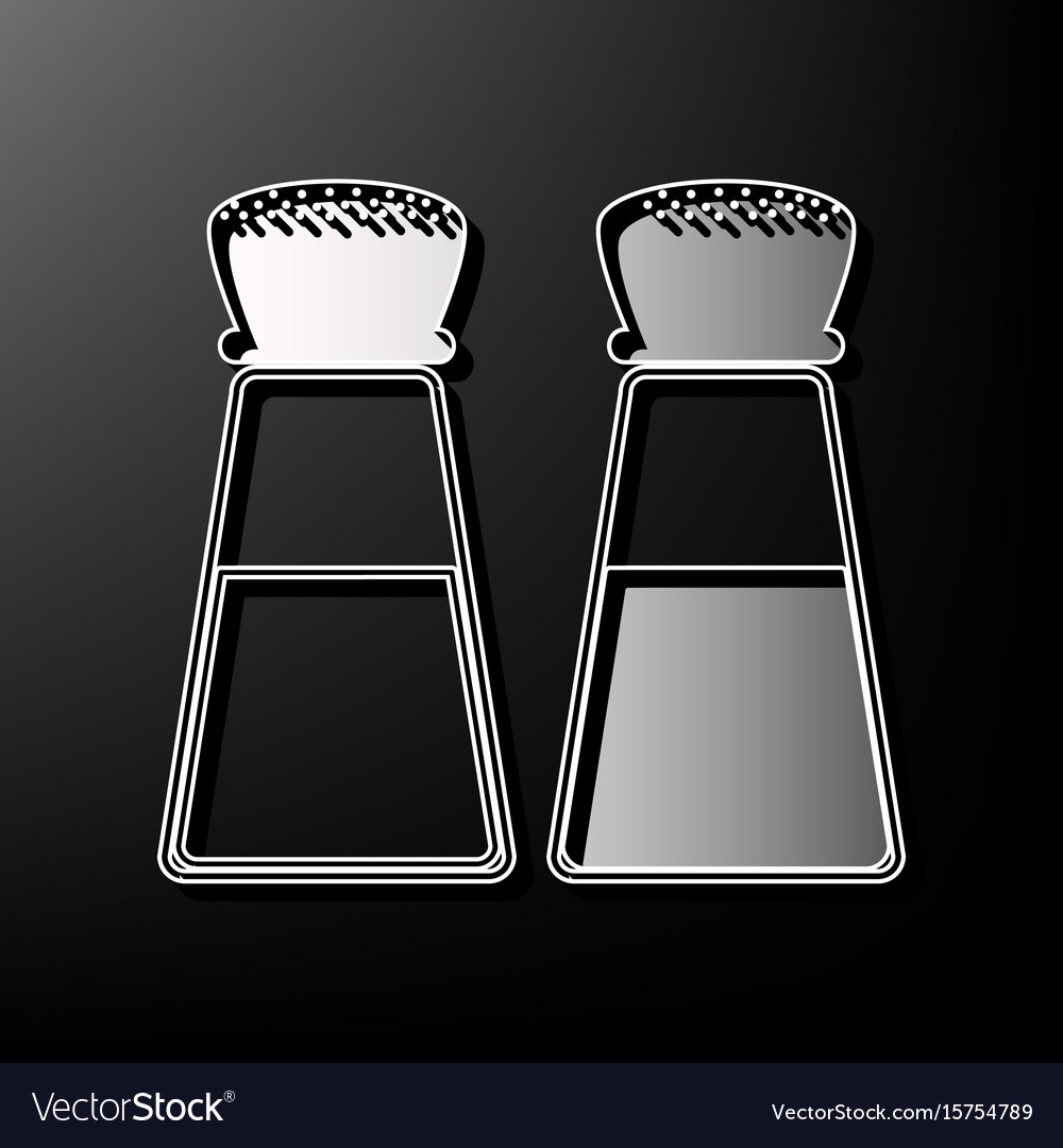 Salt and pepper sign gray 3d printed icon