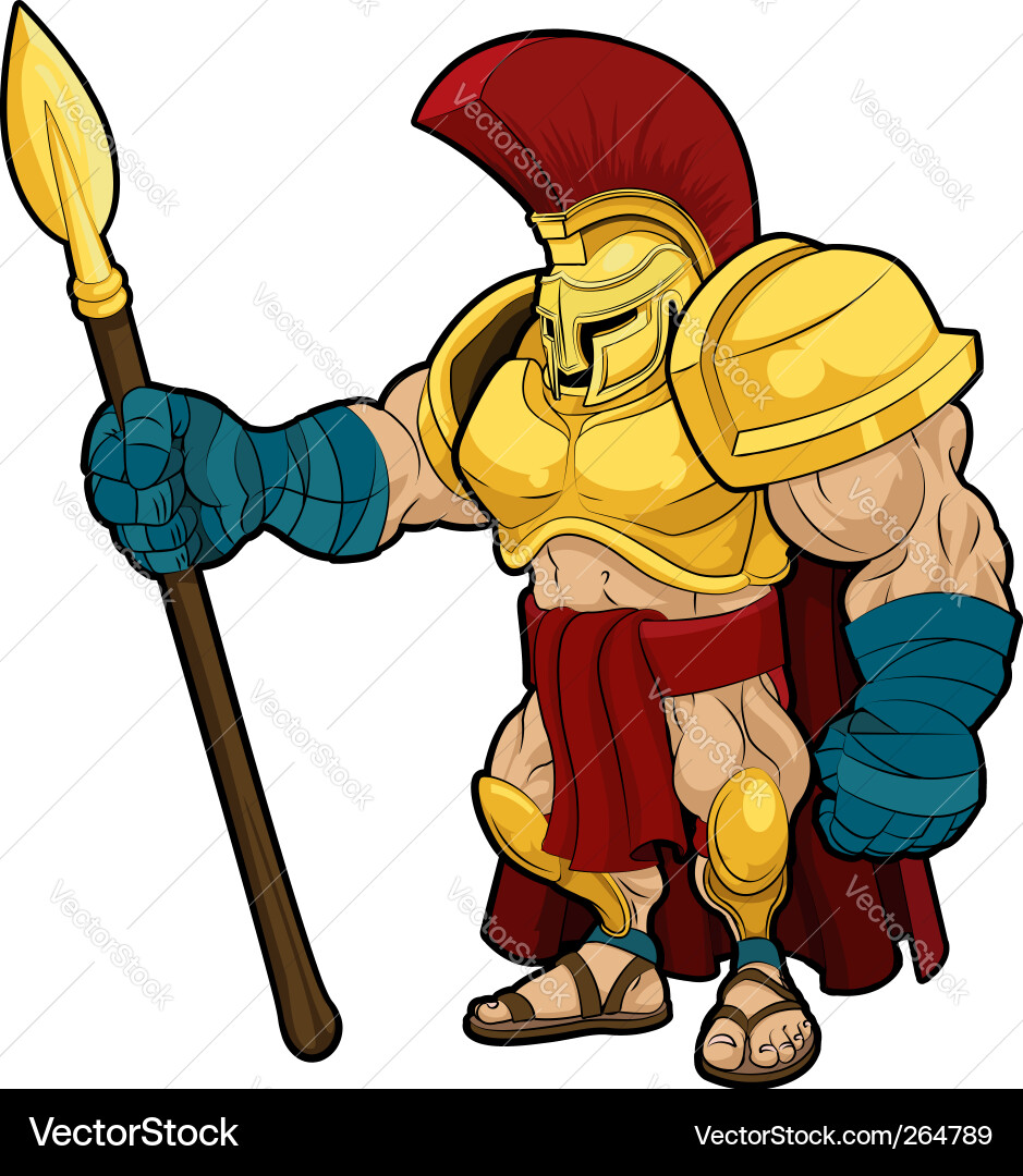 Spartan gladiator Royalty Free Vector Image - VectorStock
