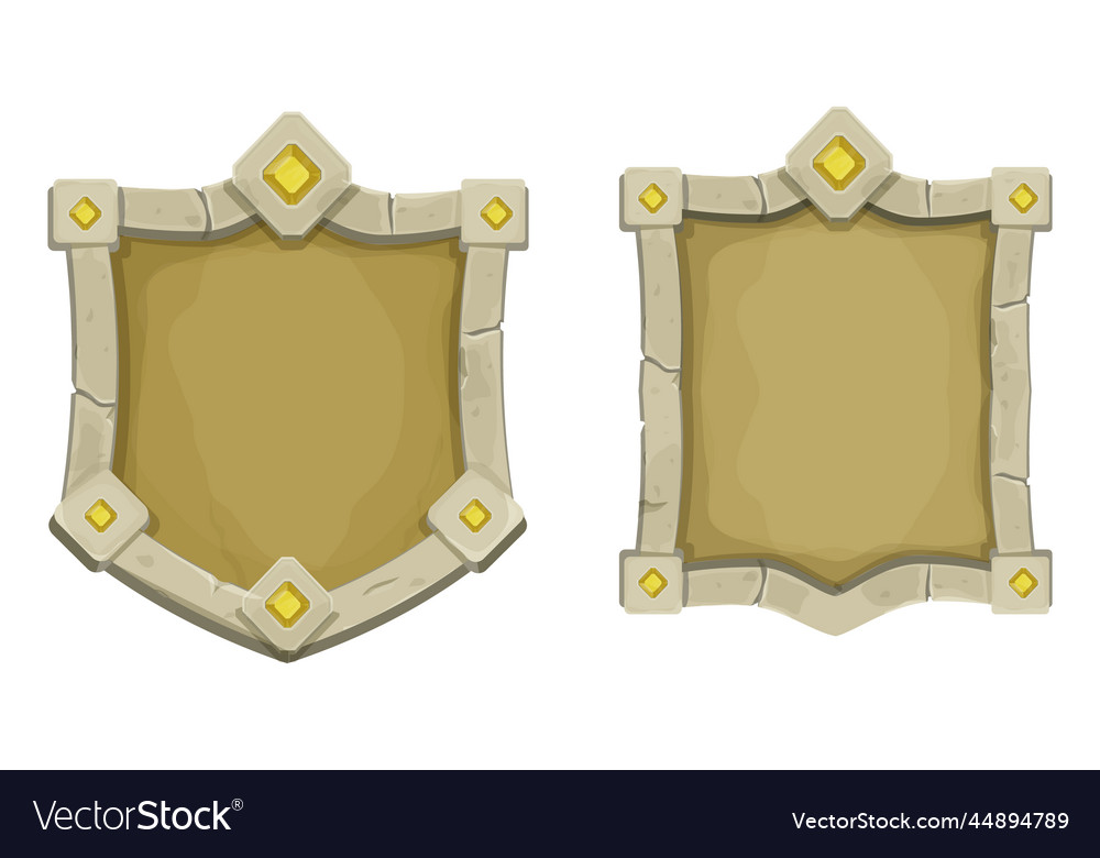 Stone Shield Frame with Gemstones