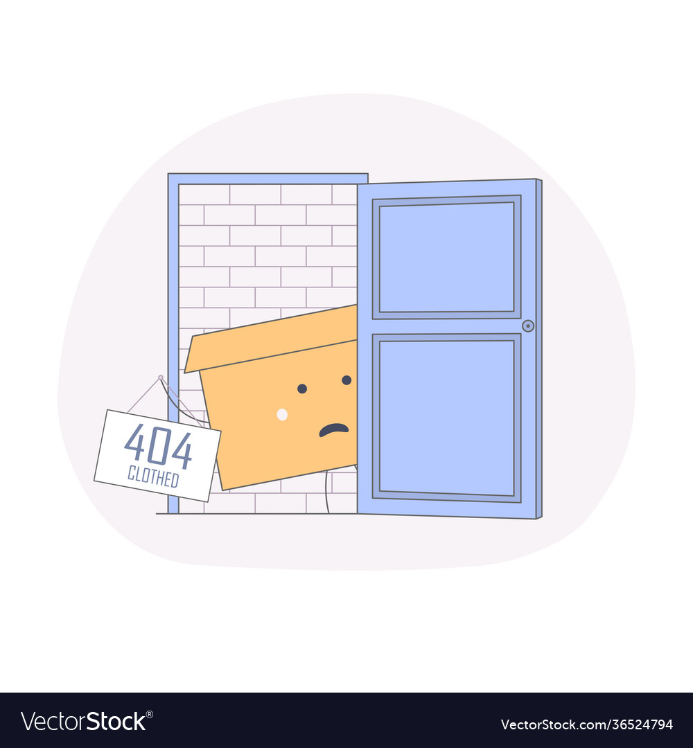 Cartoon character with 404 page