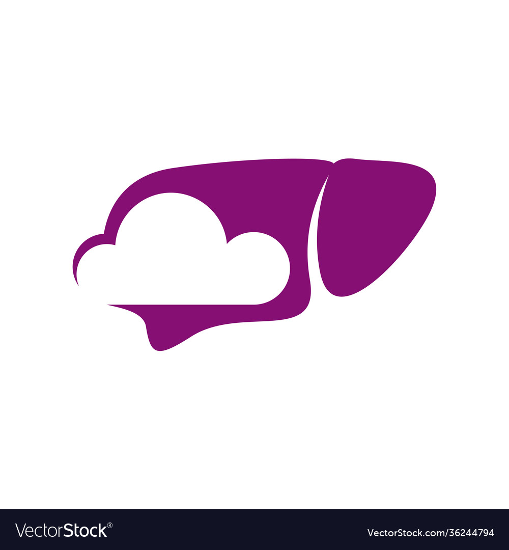 Cloud liver logo template creative