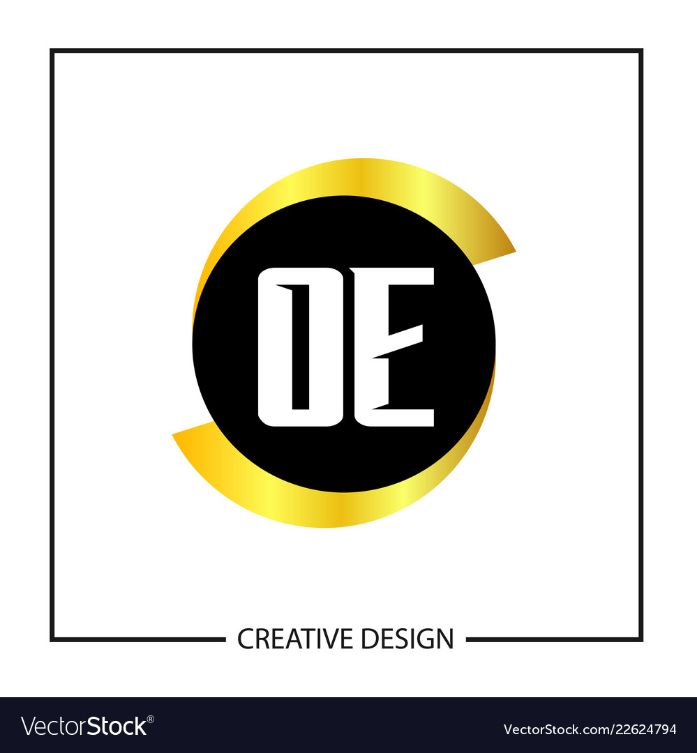 Initial letter oe logo template design