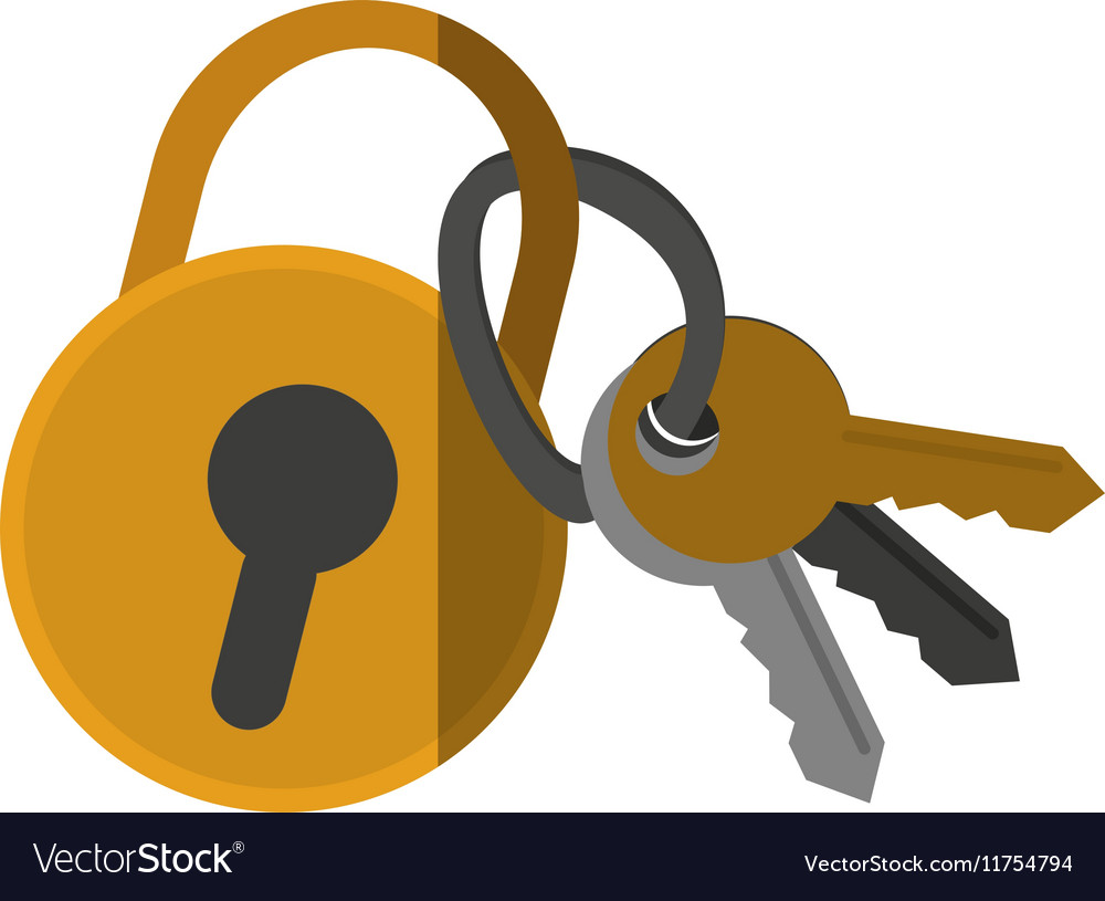 Isolated padlock and keys design