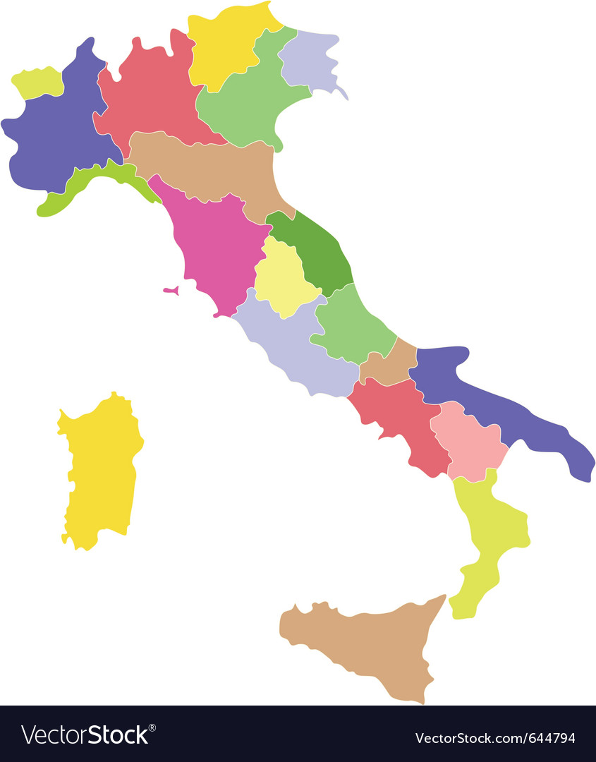 Italy map Royalty Free Vector Image - VectorStock