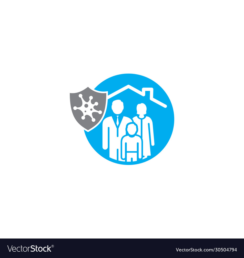 Self isolation related icon on background vector image Self isolation related icon on background
