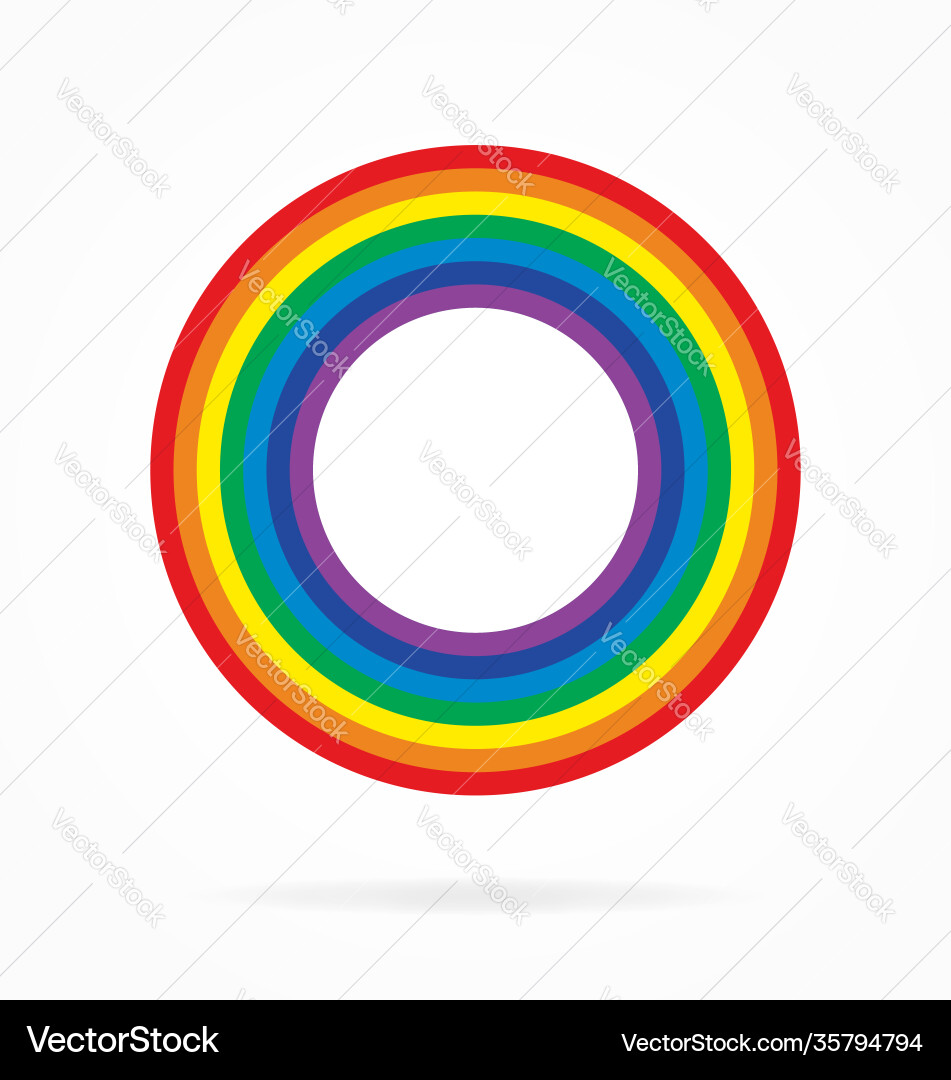 Simple classic rainbow ring element Royalty Free Vector