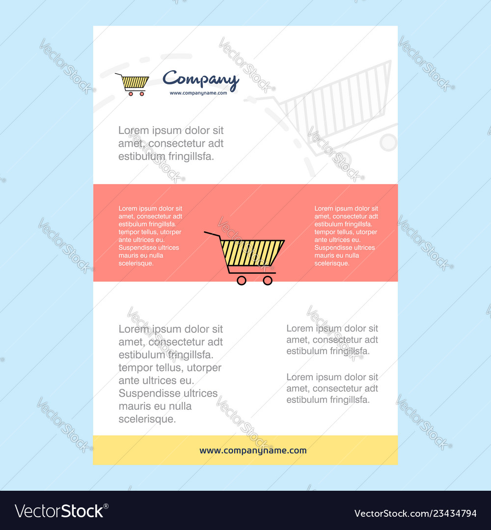 Template layout for cart company profile annual