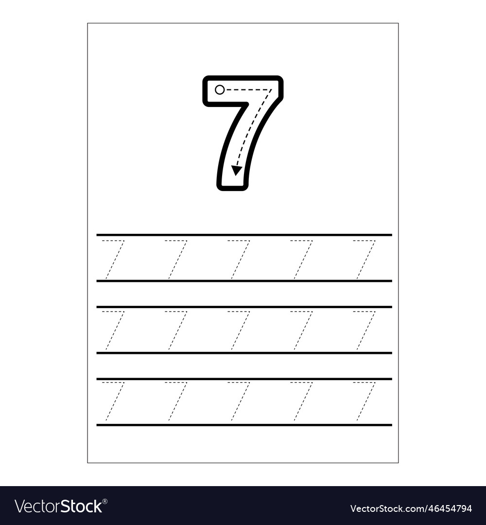 writing-numbers-practice-numbers-how-royalty-free-vector